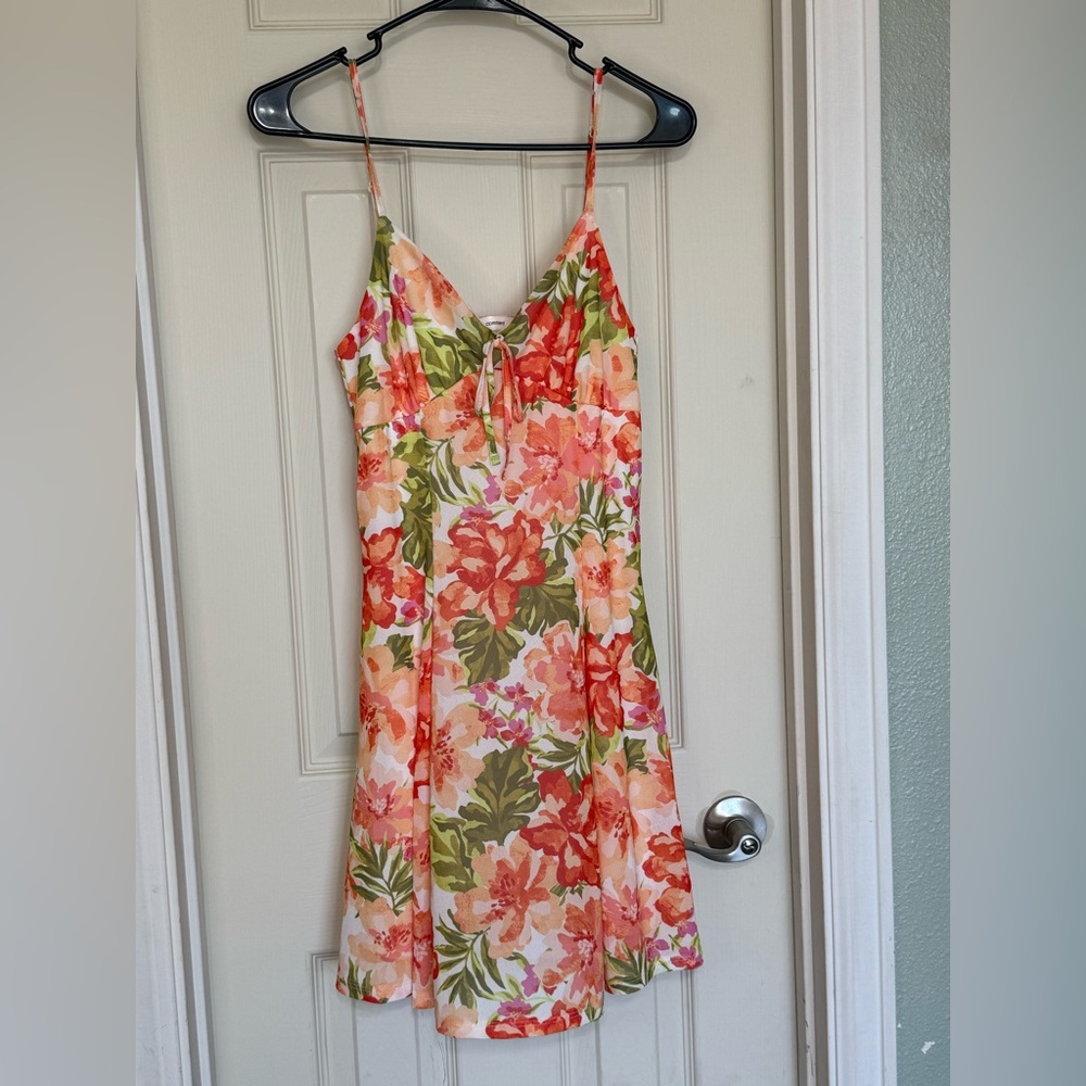 No Comment Floral Spaghetti Strap Mini Dress